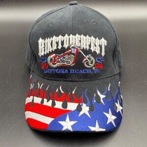Biketoberfest 2004 Daytona Beach Florida Black Adjustable Hat